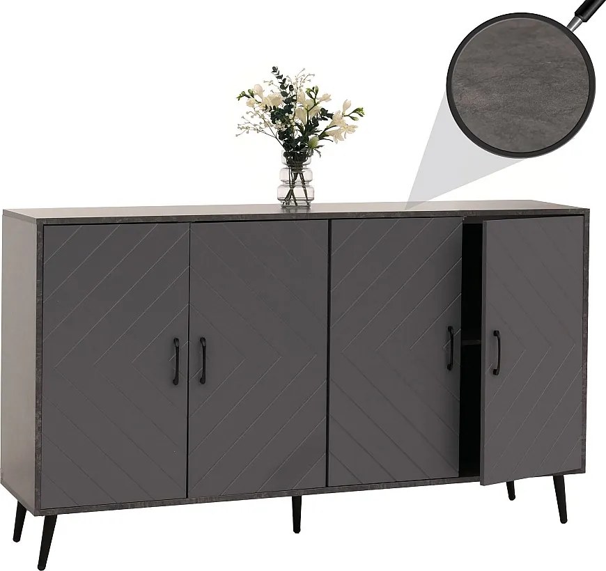 Kredens MCW-N89,  marmurowy wygląd, szary