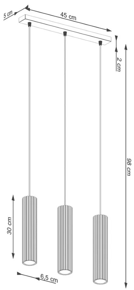 Kremowa lampa wisząca Gleam – Sollux
