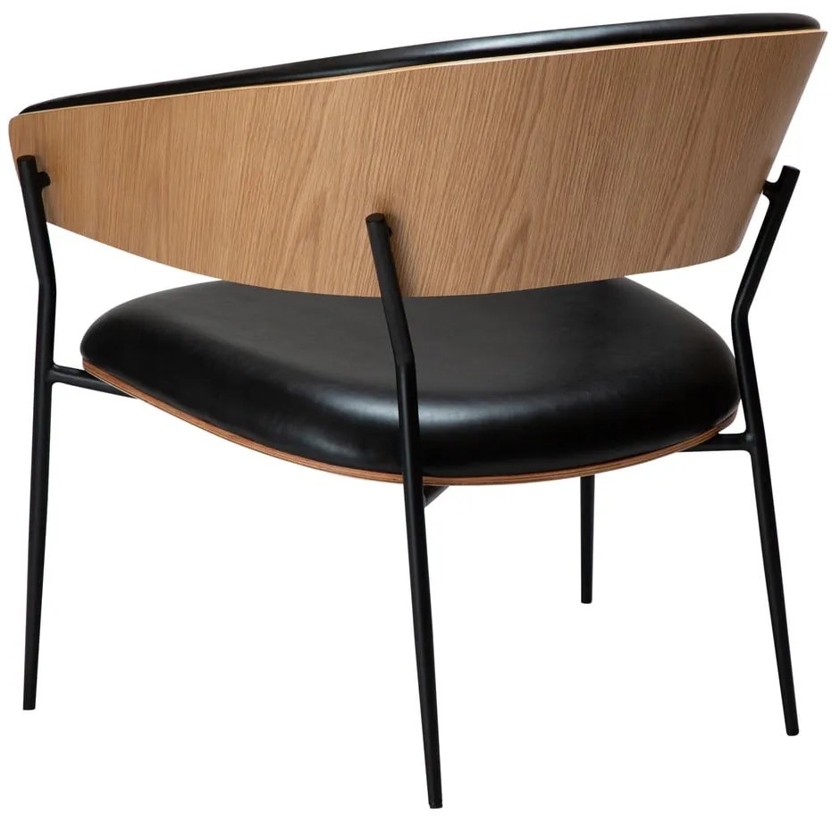 Czarny fotel z imitacji skóry Crib – DAN-FORM Denmark