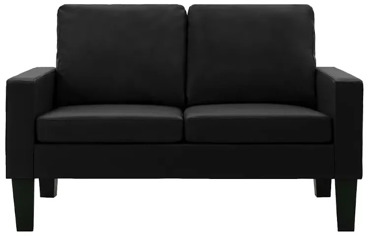 Nowoczesna czarna sofa dwuosobowa - Clorins 2X