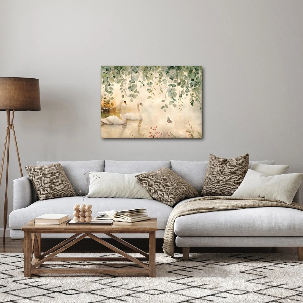 Obraz - Jezioro, akwarela (70x50 cm)