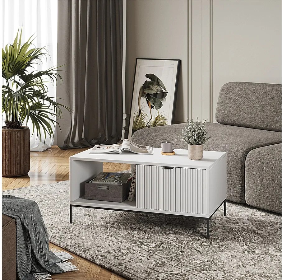 Stolik kawowy biały 90x50x45 eliza