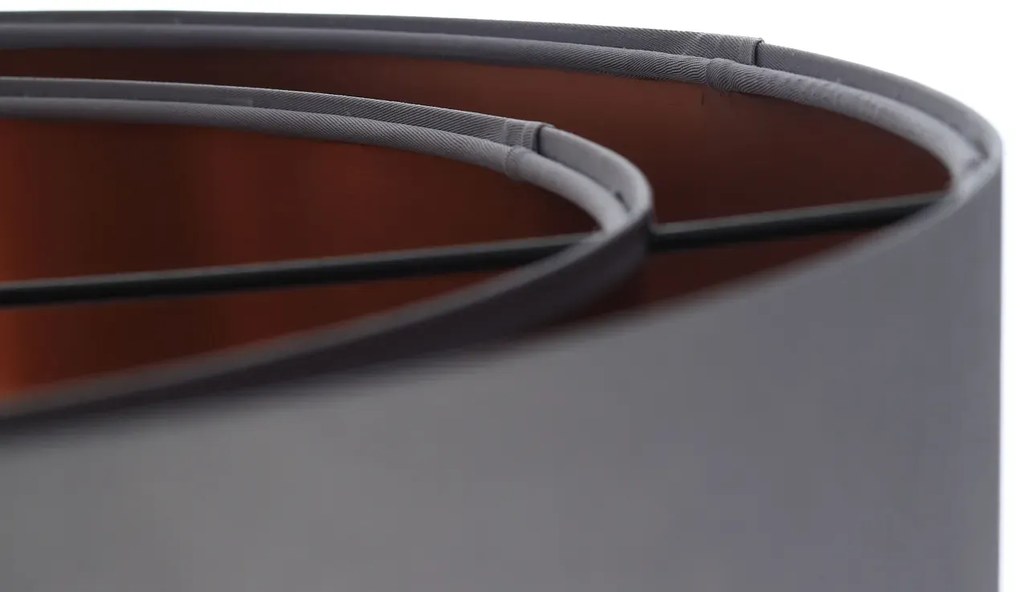 Lampa wisząca DOUBLE GRAY 60 szara/miedziana BPS KONCEPT