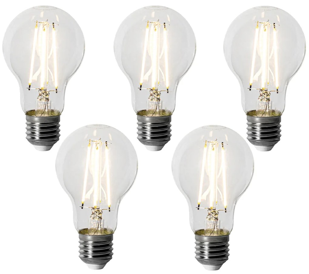Zestaw 5 E27 dimbare LED lamp A60 6W 500 lm 3000K