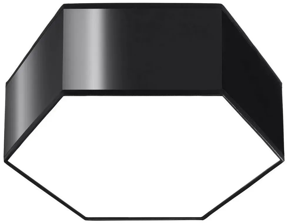 Czarny geometryczny plafon 11,5 cm - S747-Almos