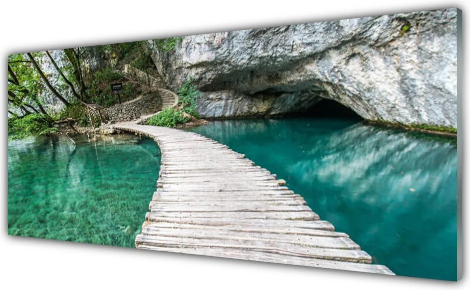 Panel Szklany Most nad Cichym Jeziorem