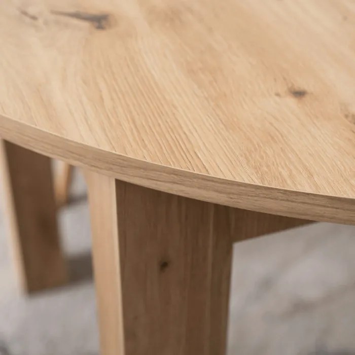 Stół Okrągły Rozkładany HARRY 102-142 cm Dąb Artisan Nowoczesny