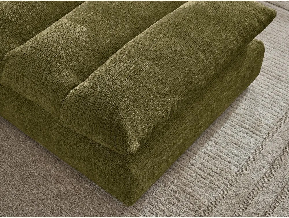 Zielony podnóżek z tkaniny szenilowej Neil – Bobochic Paris