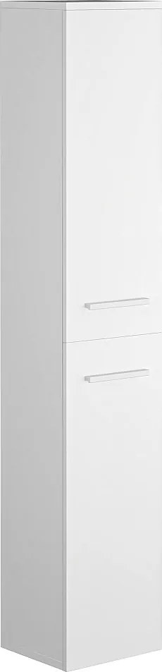 Słupek łazienkowy wiszący - 6 półek - Biały - szer. 30 x gł. 25 x wys. 160 cm - KAYLA