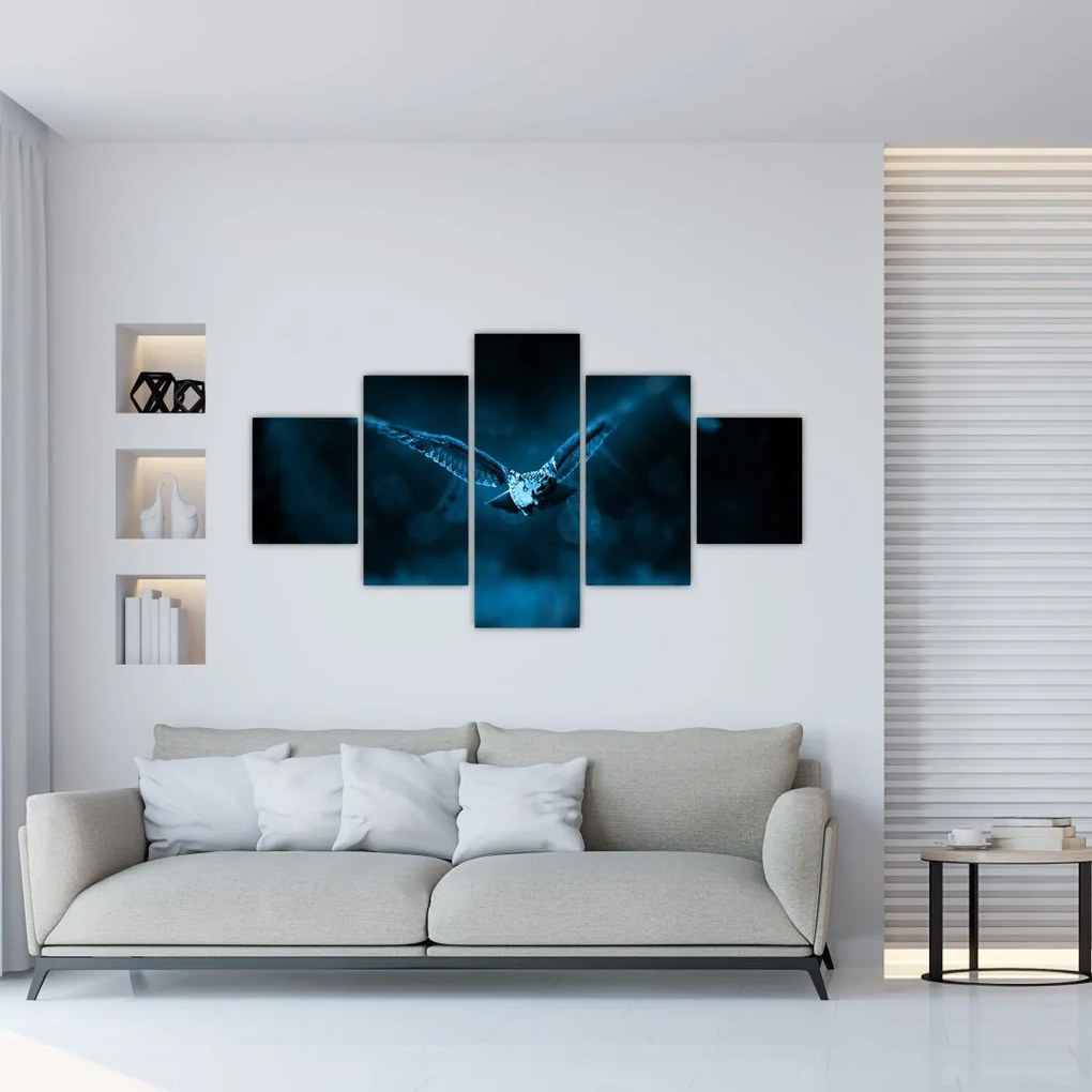 Obraz lecącej sowy (125x70 cm)
