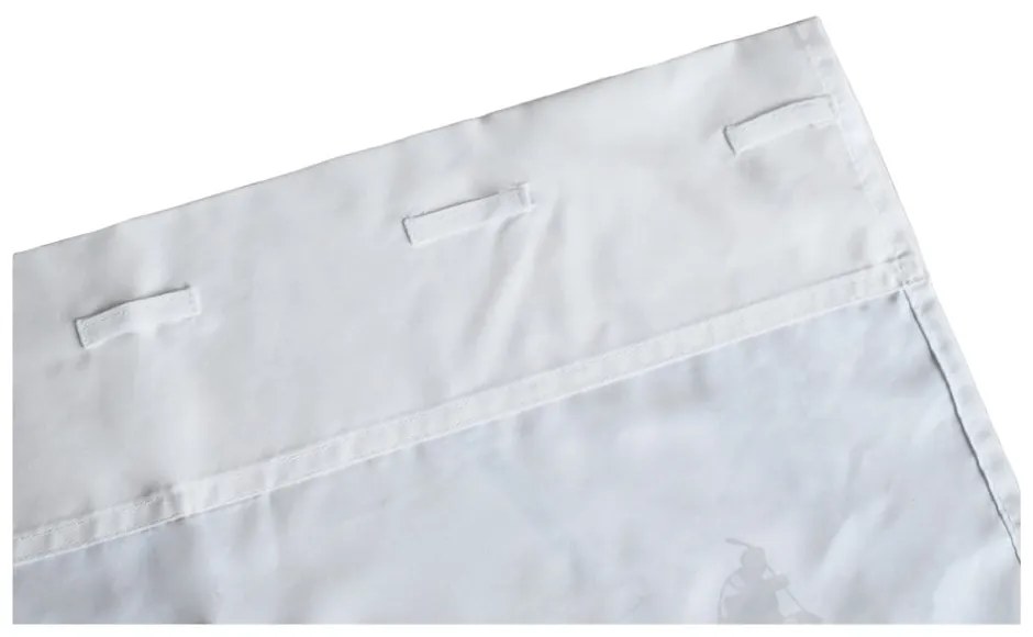 Biała zasłona dziecięca z satyny bawełnianej 110x170 cm Ice Hockey – Butter Kings