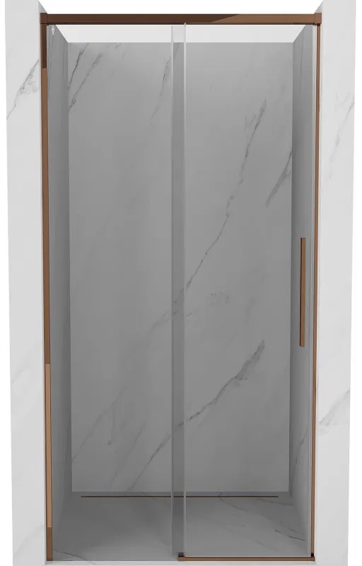 Mexen Rox drzwi prysznicowe rozsuwane 125 cm, transparent, różowe złoto - 8C2-125-000-60-00