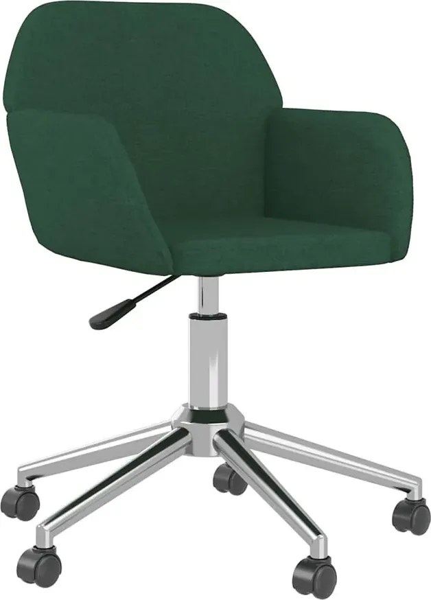 Ciemnozielony fotel obrotowy do biura S9-F92
