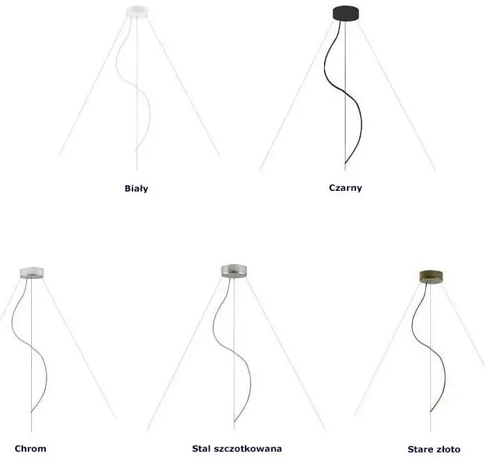 Okrągła lampa wisząca glamour 80 cm - K3-P31