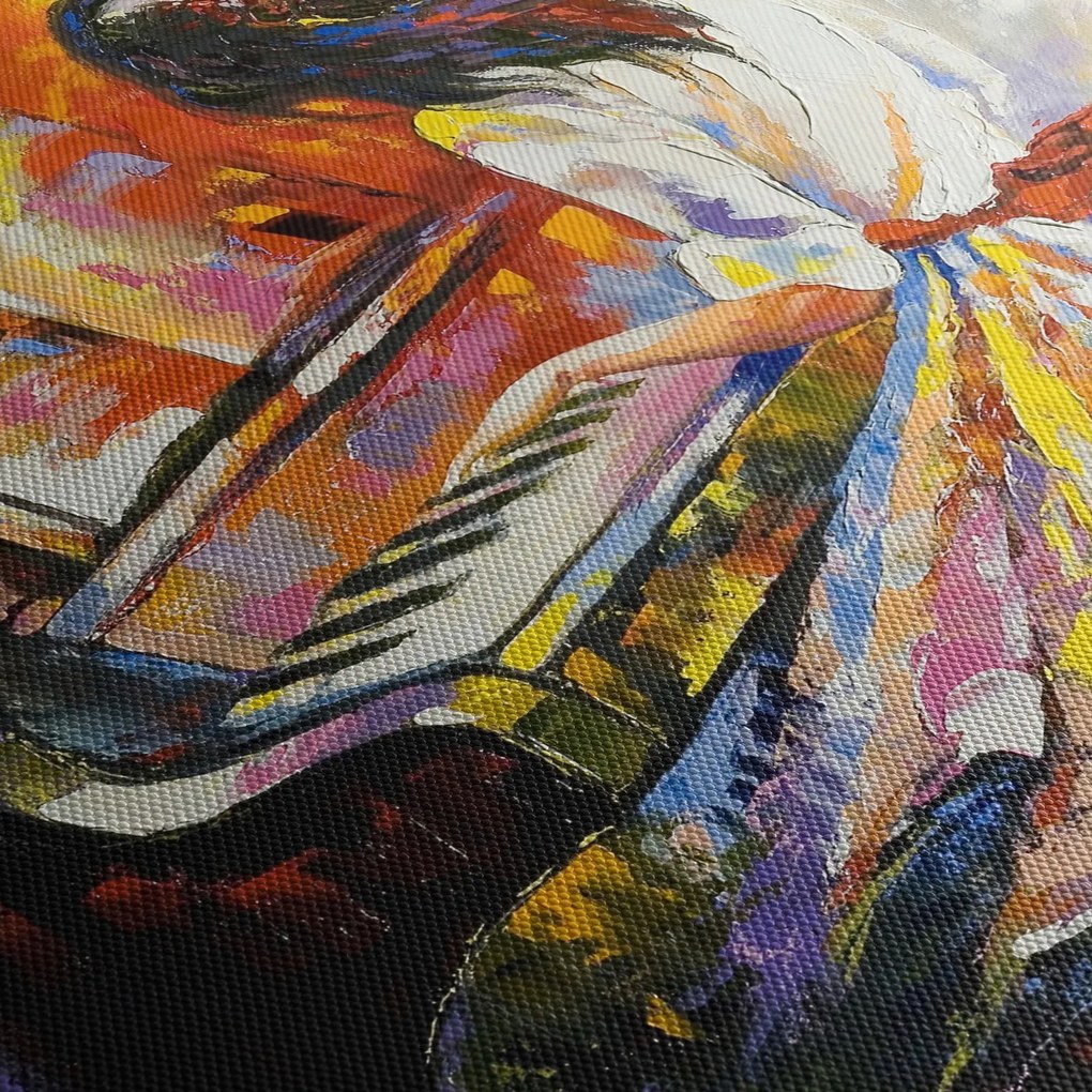 Obraz - Kobieta grająca na pianinie (70x50 cm)
