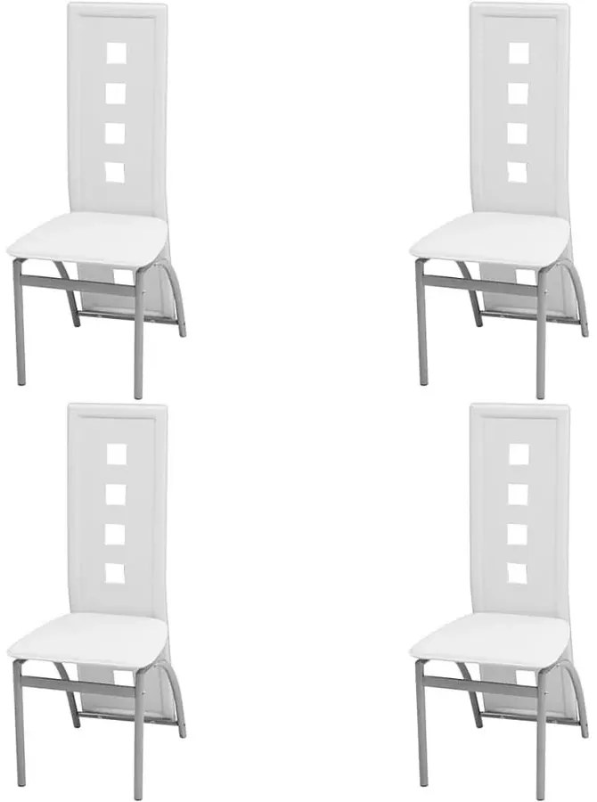 Komplet 4 białych krzeseł do stołu M8-L20