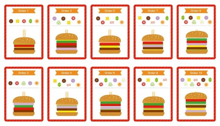 Woopie green drewniany burger restauracja układanka dla dzieci 15 el. certyfikat fsc