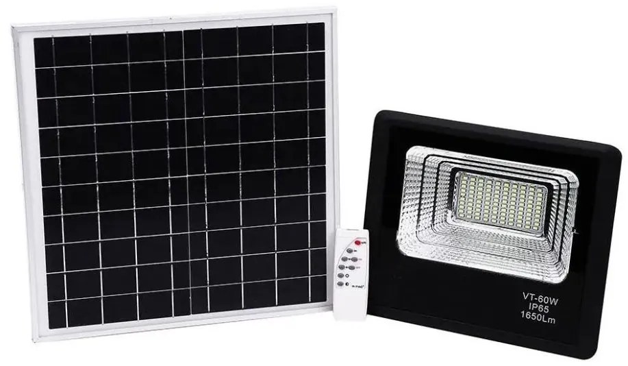 LED 20W solarny reflektor 4000K IP65 z pilotem, ściemnialny
