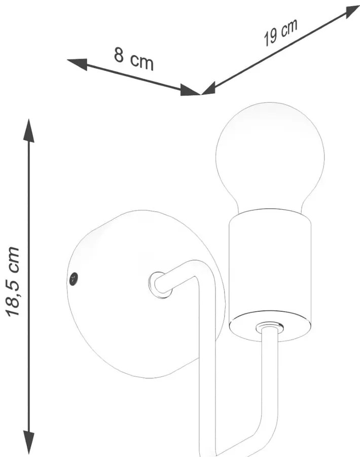 Kinkiet w naturalnym kolorze Dazzle – Sollux