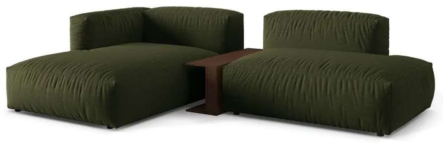 Zielony narożnik modułowy (lewostronny) Martina – Micadoni Home