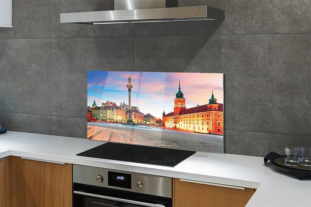 Panel Szklany Świt nad Warszawskim Starym Miastem