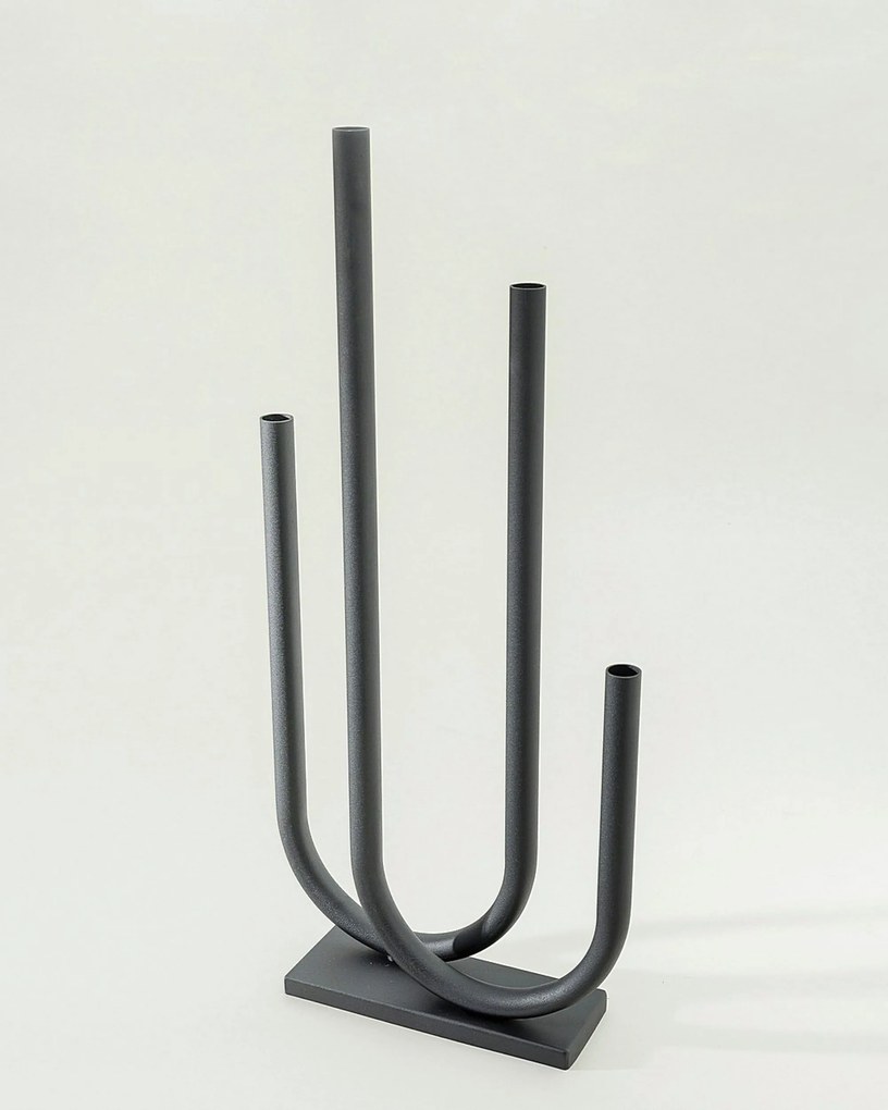Świecznik metalowy Sculptura 30x9x69 cm