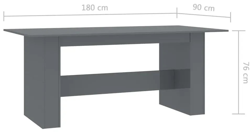 Stół z połyskiem Wixus – ciemnoszary