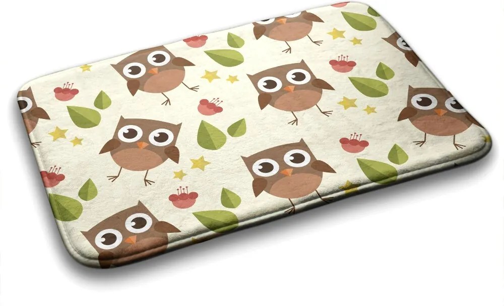 Dywanik łazienkowy antypoślizgowy Dywanik łazienkowy antypoślizgowy Sowy Ptaki