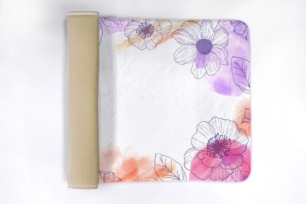 Dywanik pod prysznic Dywanik pod prysznic Kwiaty Akwarele