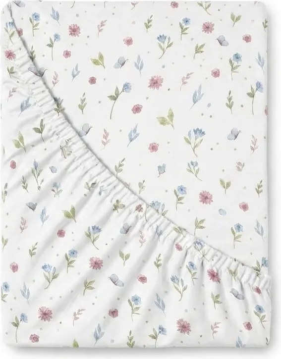 Kvalitex Prześcieradło bawełniane z gumką Letnia łąka, 120 x 200 cm, 120 x 200 cm