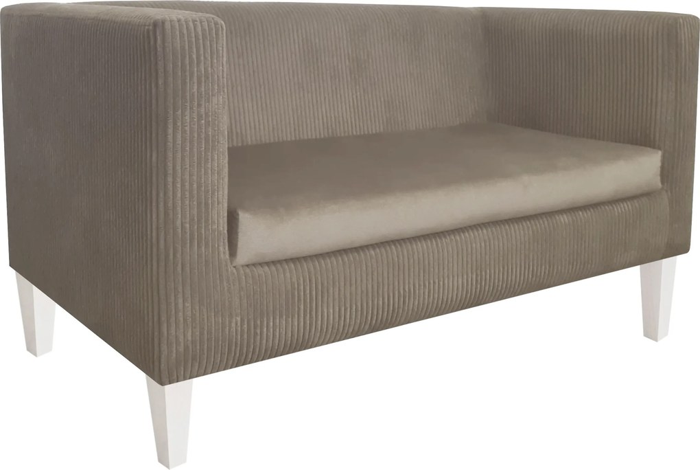 Sofa Monaco : Kolor nogi - Biała, Kolor tkaniny - Paros2/Poso2, Typ tkaniny - Kronos/Poso, Wysokość nogi - 15 cm