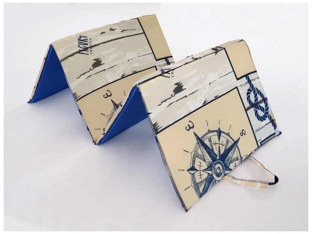 Leżak plażowy MARINE 137x49 cm, beżowy
