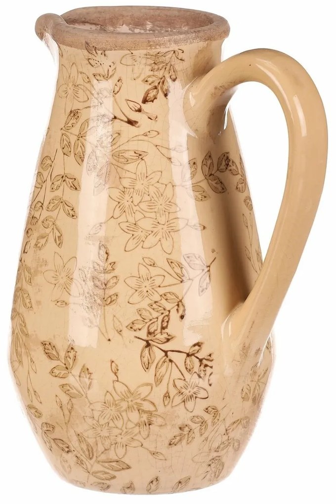 Waza ceramiczna Flores retro, dzbanek, 17 x 22 cm
