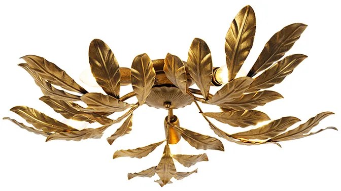 Lampa sufitowa w stylu vintage antyczne złoto 5 świateł - Linden