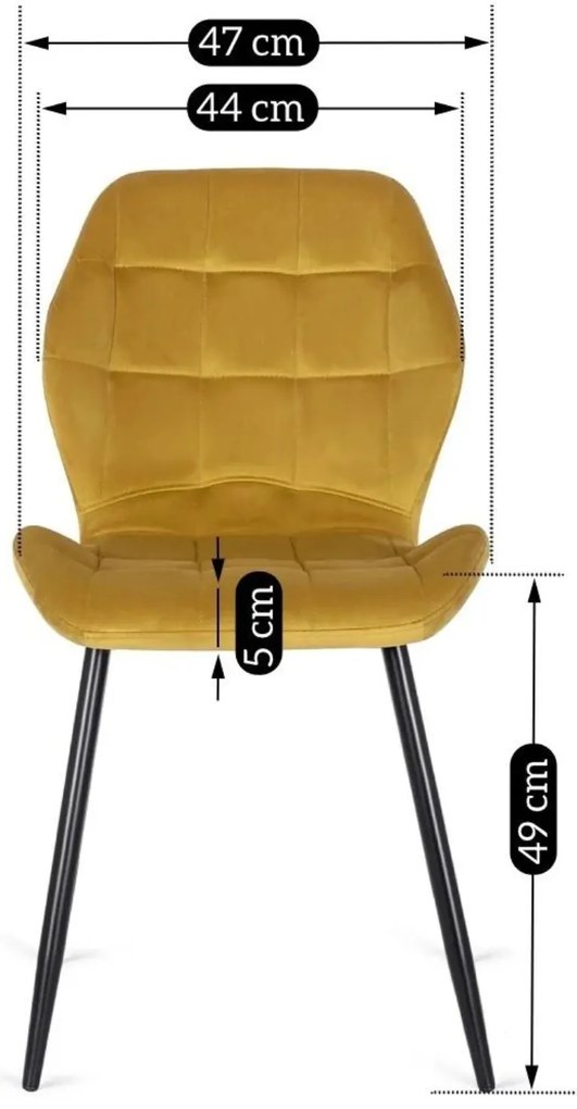Zestaw Stół Okrągły LINO 100 cm Dąb Rustykalny/Czarny i 4 Krzesła Tapicerowane LUCKY Musztardowe Welurowe Nowoczesne Loft