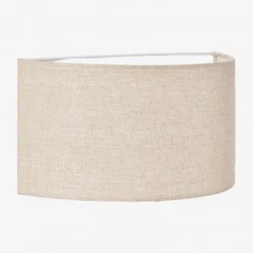 Kinkiet Lniany Kiraz ↔︎ 35 X ↑20 Cm & Pościel Kremowa - Sklum