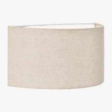 Kinkiet Ścienny Z Lnu Kiraz ↔︎ 35 X ↑20 Cm & Len Kremowy Beż - Sklum