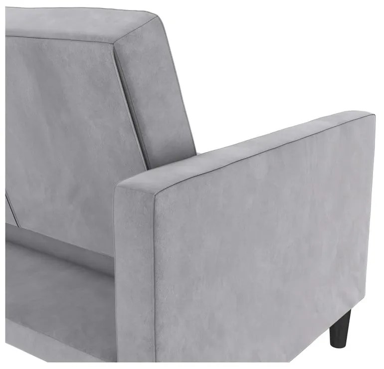 Jasnoszara aksamitna sofa 207 cm Presley – Støraa