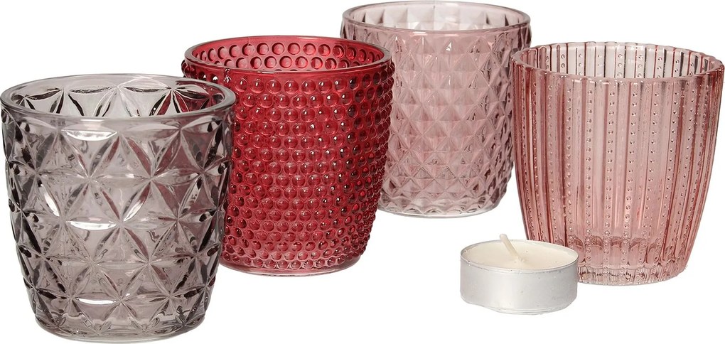 Świeczniki Altare 4szt. pink