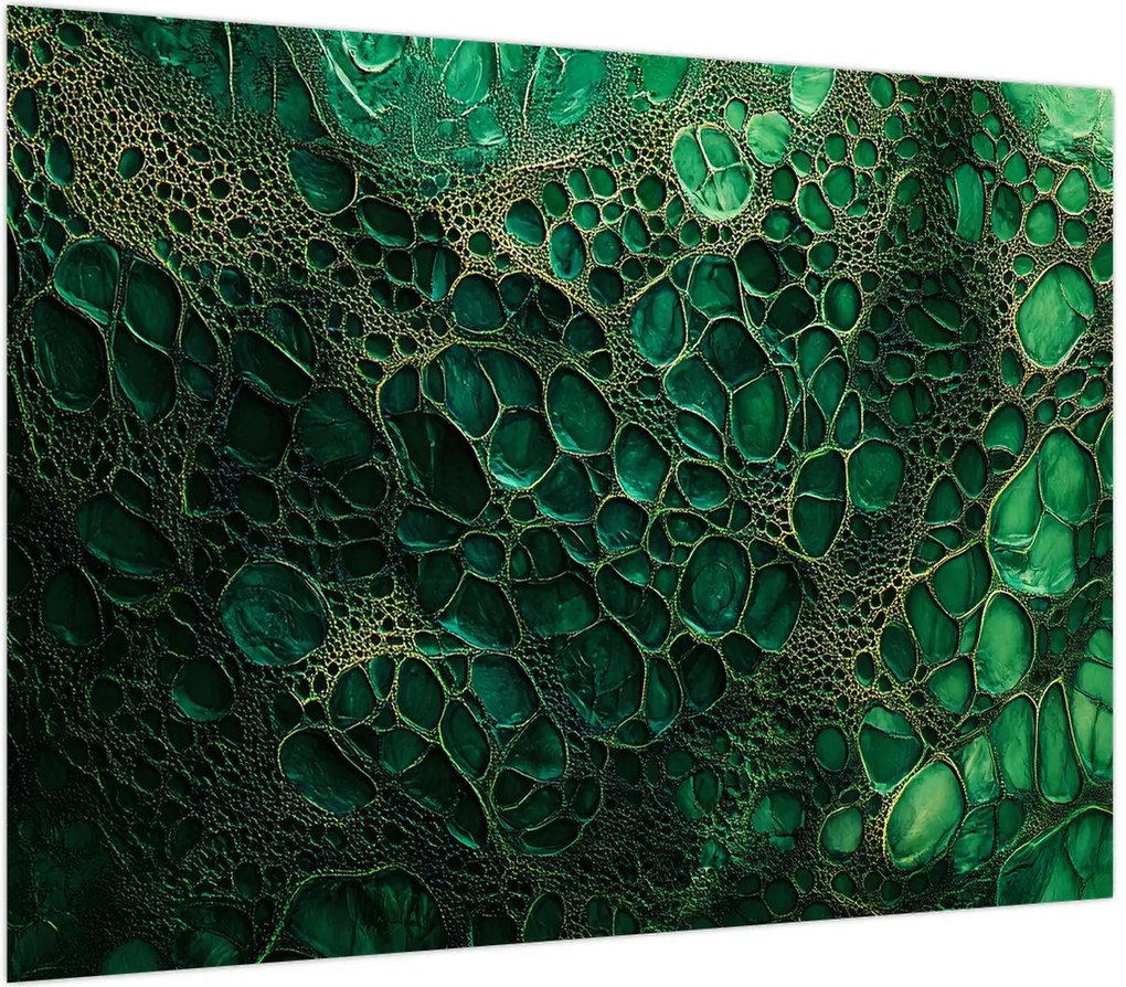 Obraz - Zielony mikroskopowy obraz (70x50 cm)