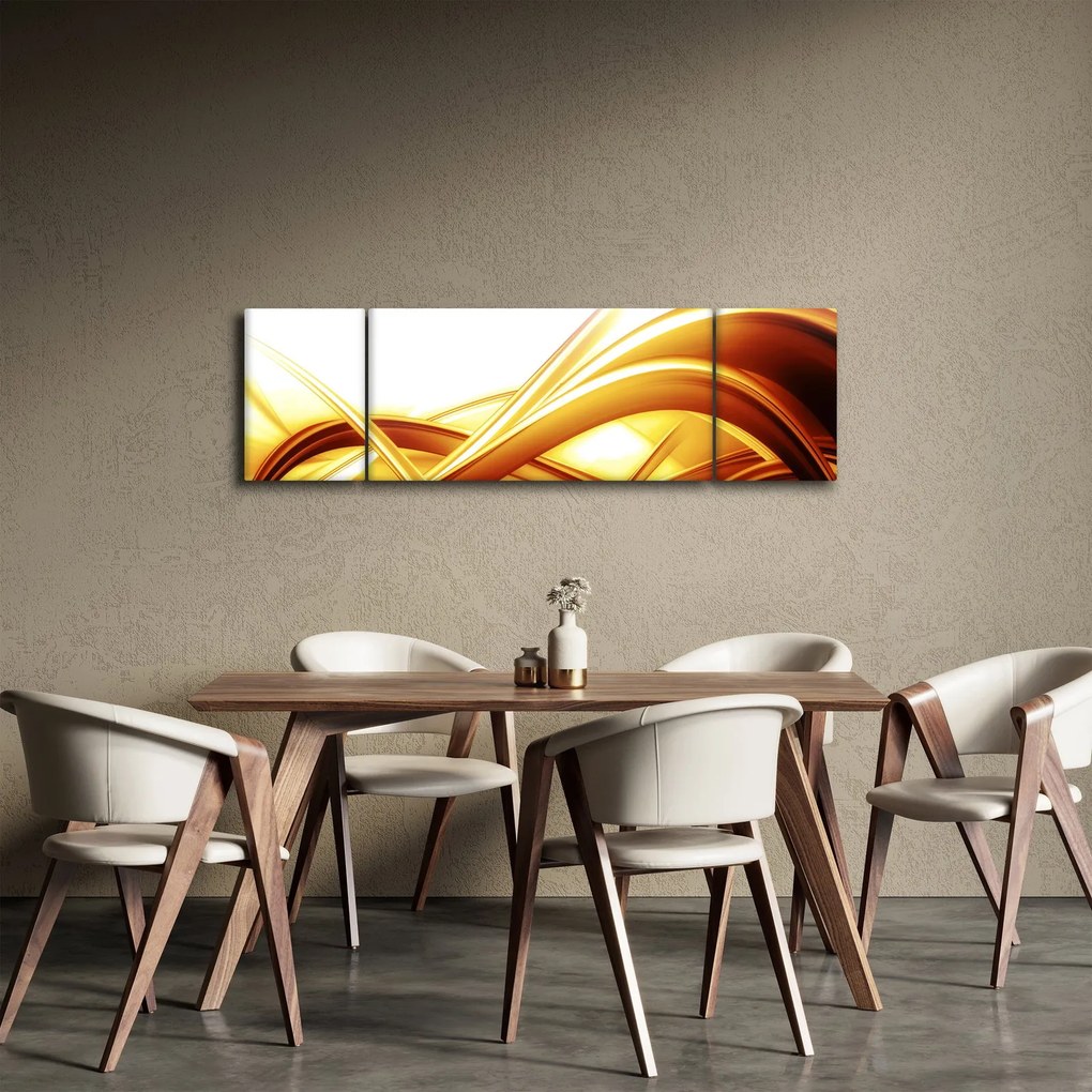 Obraz - Żółta abstrakcja (170x50 cm)