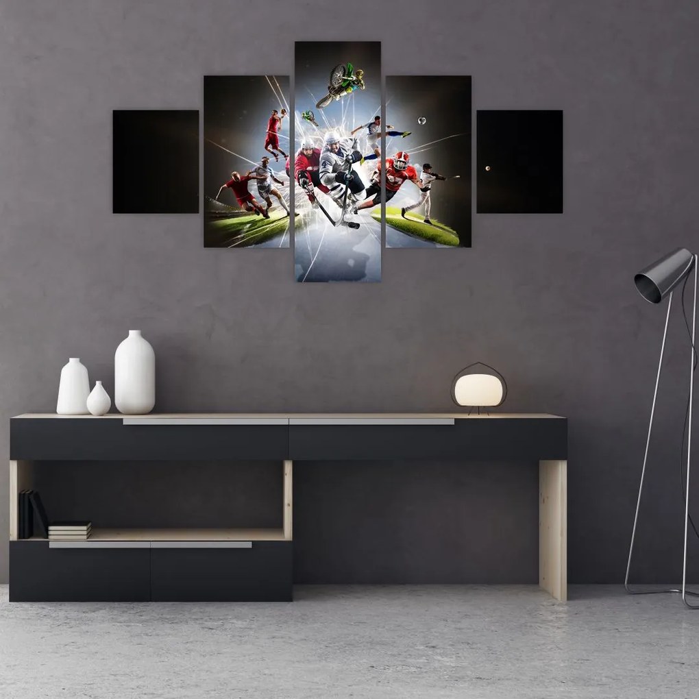 Obraz - Sportowcy (125x70 cm)