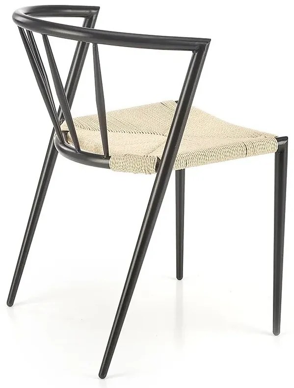 Krzesło sznurkowe w stylu boho L6-B79