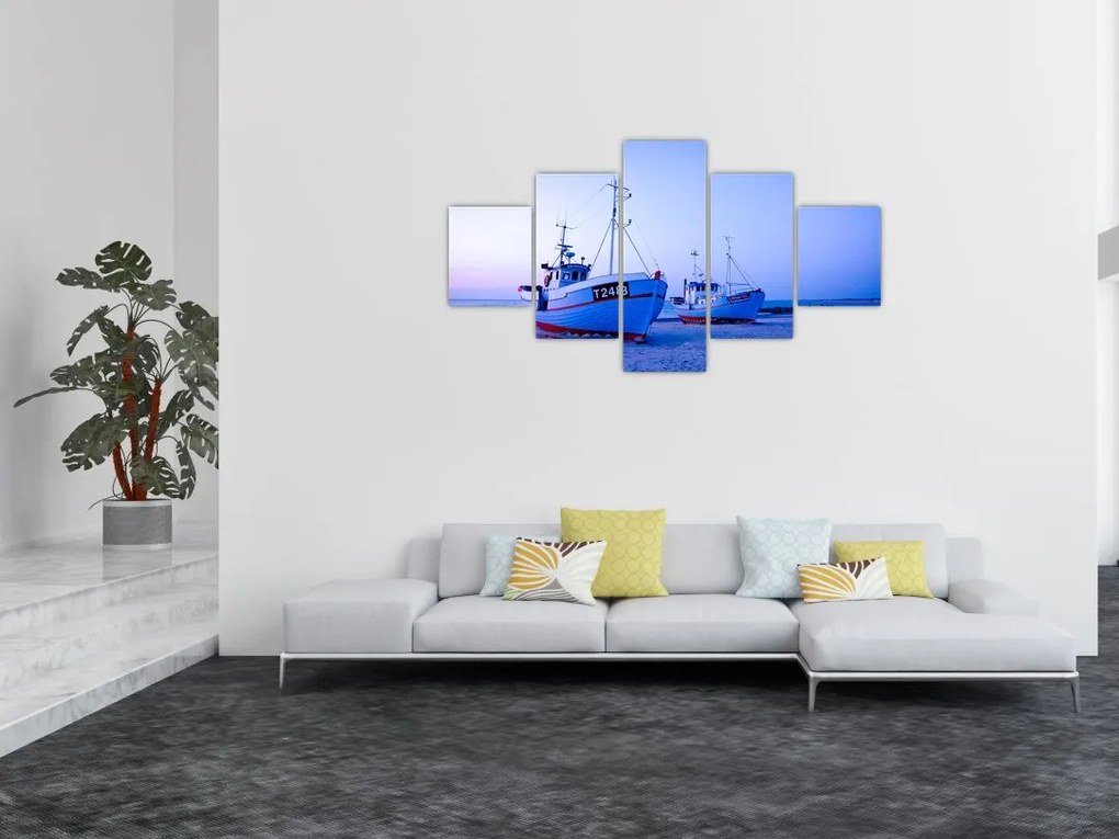 Obraz - Lądowanie o zmierzchu (125x70 cm)