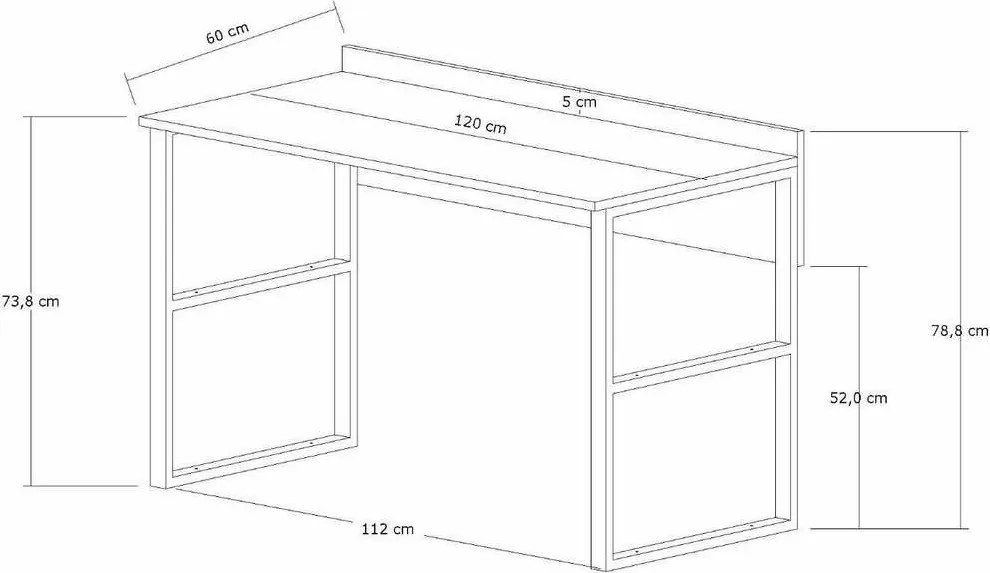 Biurko Deha Black and Sapphire Oak