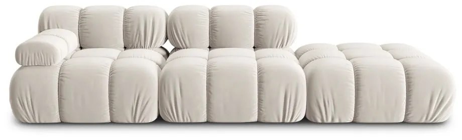 Beżowa aksamitna sofa modułowa 282 cm Bellis – Micadoni