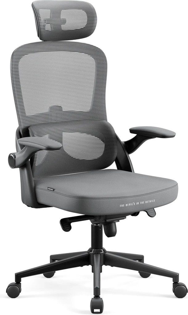 Ergonomiczny fotel do pracy w biurze Diablo V-Light szary