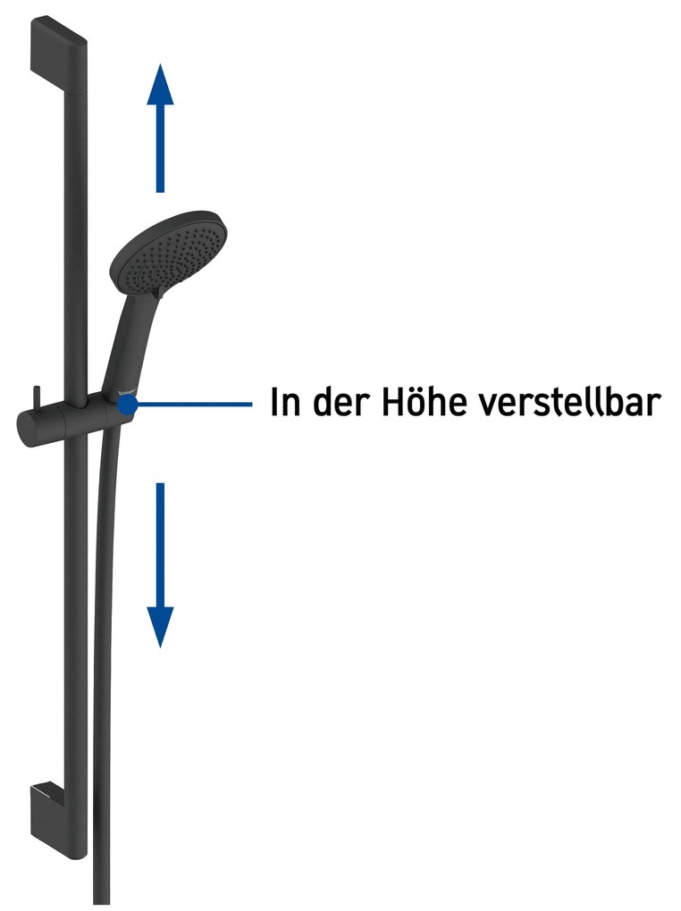 Duravit Tulum bateria prysznicowa podtynkowa z deszczownicąCzarny mat - 3 rodzaje strumienia