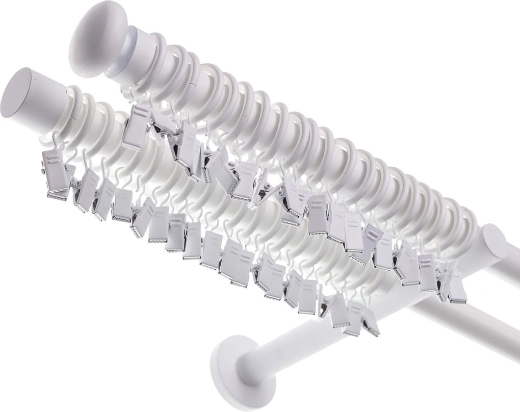 Karnisz podwójny Modern white matt 240cm