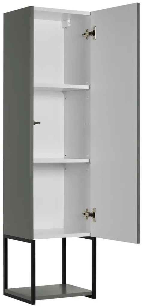 Szafka łazienkowa LOV 33 cm szaro-zielony półmat wysoka KROFAM